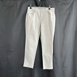Crown & Ivy Women's White Capri size 4p